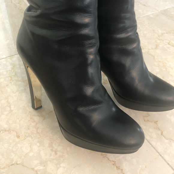 Christian Dior Black Leather Knee Boots Miss Dior SZ 40 - Picture 8 of 13